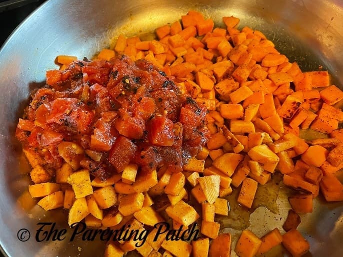 Tomatoes for Cheesy Sweet Potato Black Bean Casserole