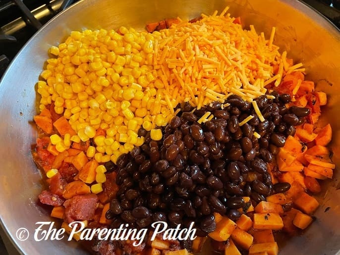 Cheese for Cheesy Sweet Potato Black Bean Casserole