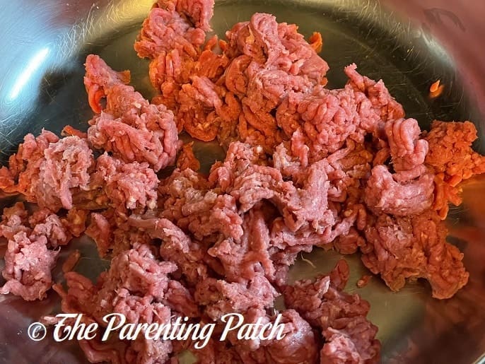 Uncooked Beef for Sweet Potato Shepherd's Pie 