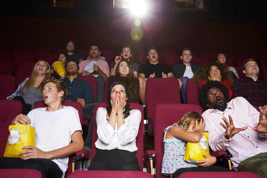 Family Movie Night In The Movie Theater
