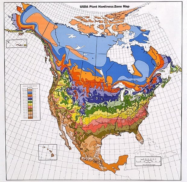 USDA Plant Hardiness Zone Map