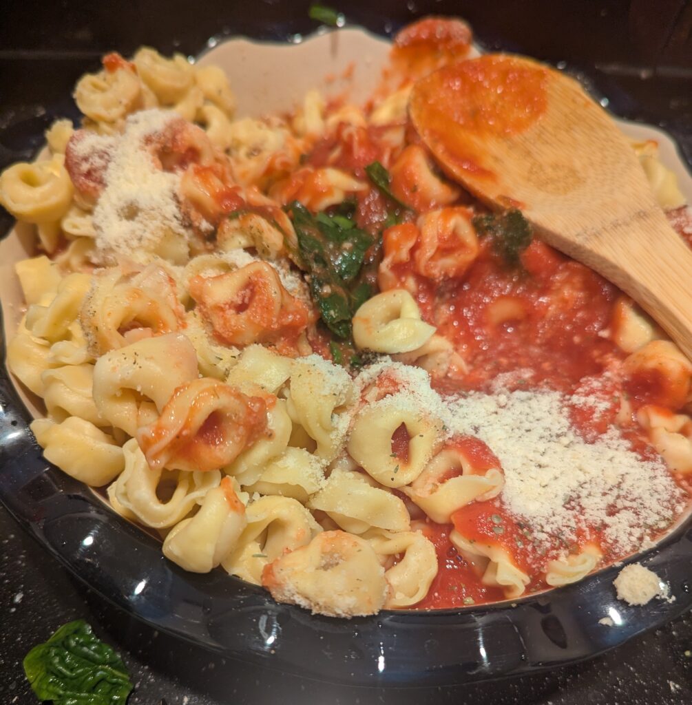 image of tortellini before it's baked. 