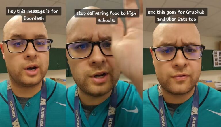 Math teavher explains why he thinks DoorDash, GrubHub, and Uber Eats should stop delivering to schools.